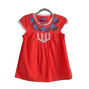 Tracy Feith for Target Embroidered Floral Lace Tunic Blouse